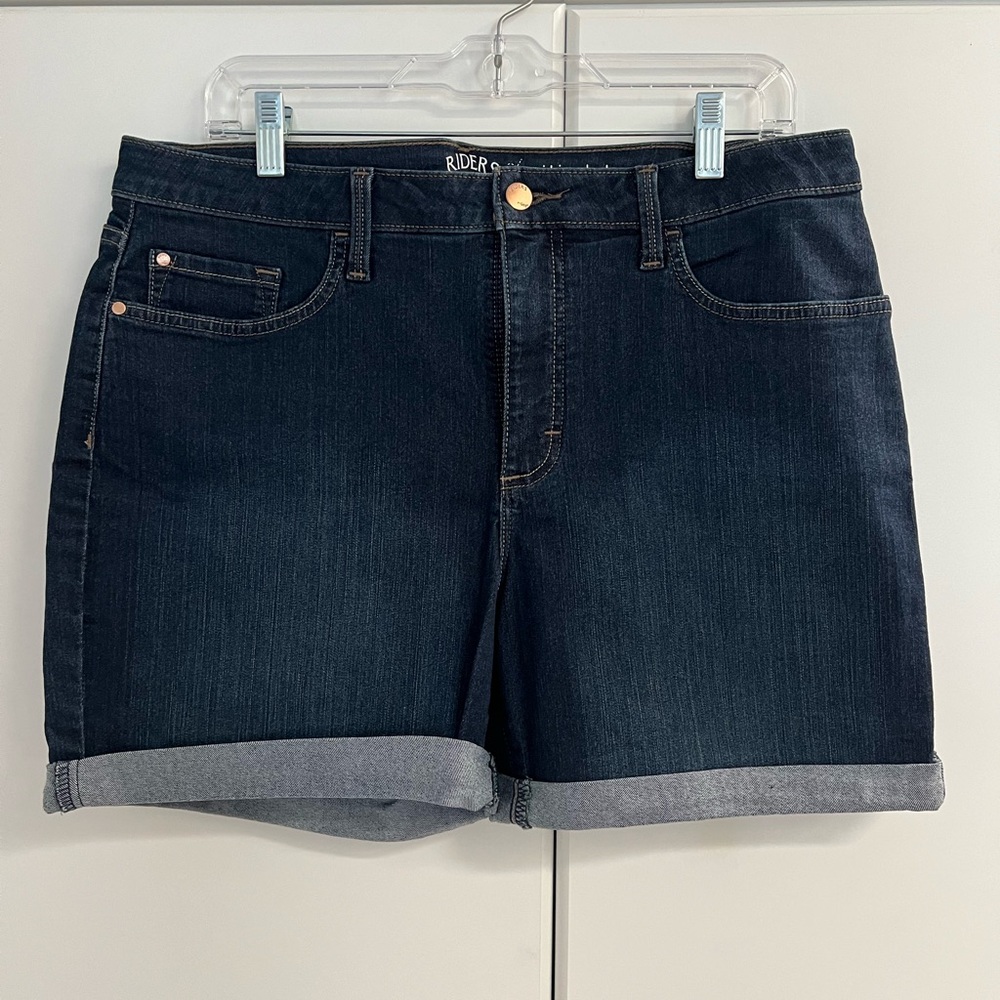 Riders by Lee Women's Dark Blue Denim Shorts Sz 16